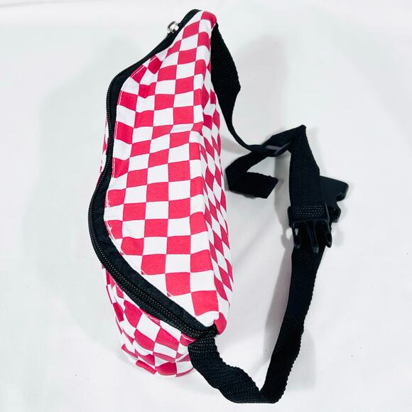 Vans Classic Checkered Fanny Pack Red White Big Logo Belt Bag Crossbody New - Picture 2 of 7